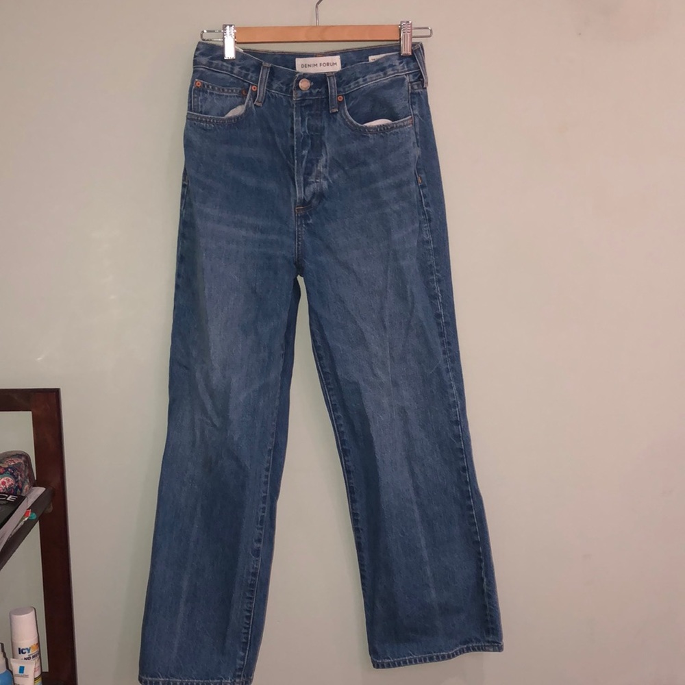 Denim Forum Farrah High Rise Wide Leg 28L (size 27)